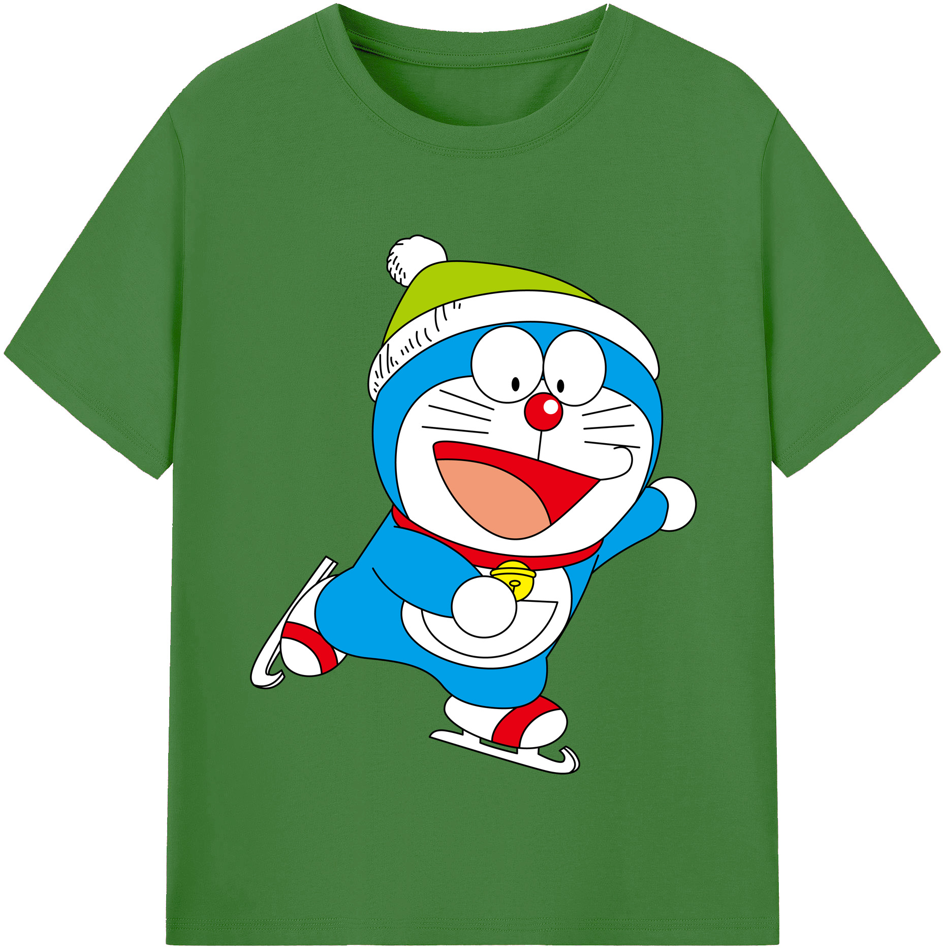 （画像用） ドラえもん Doraemon レディースカジュアルプリントTシャツ（綿100％）